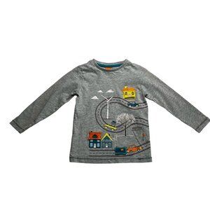 Pusblu Lift-The-Flap Gray Long Sleeve Tee Size 3 Years